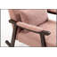 Fauteuil à bascule d'appoint moderne du milieu du siècle avec structure en bois massif, fauteuil de salon rembourré, fauteuil de lecture pour chambre ou véranda-1523119884