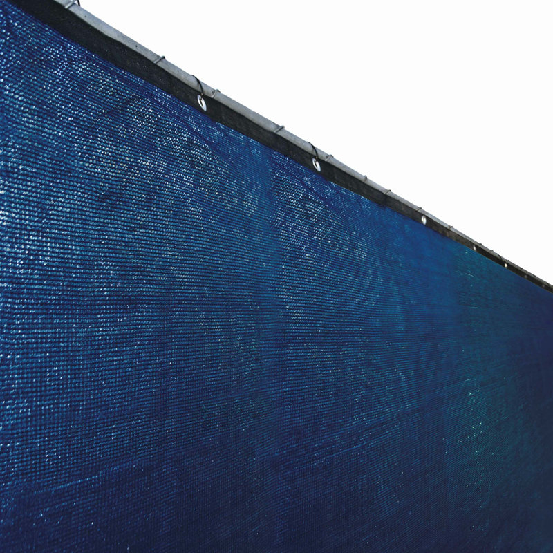 Dark Green Polyethylene Privacy Mesh Fence Screen with Grommets
