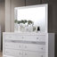 Miroir contemporain l 36,9 ", blanc