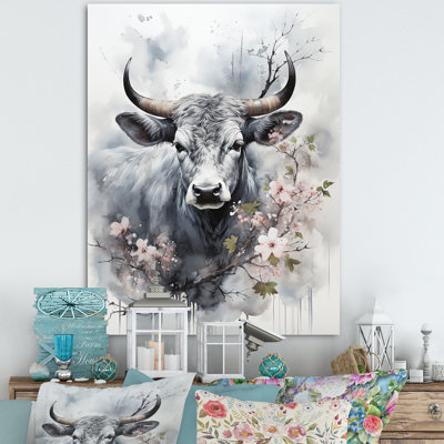 Bania, art asiatique, vache Sumi V
