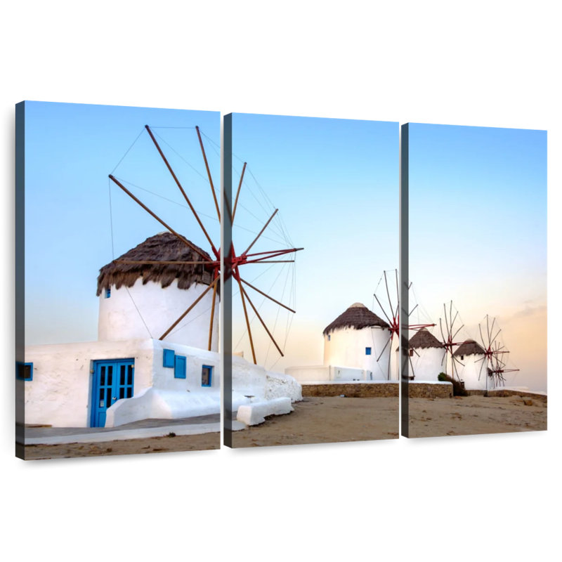 Moulins Alvord à Mykonos, H 48 po x l 74 po