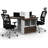 Latefah 2 Person Corner Synthetic Laminate Reception Desk with Filing Cabinet
