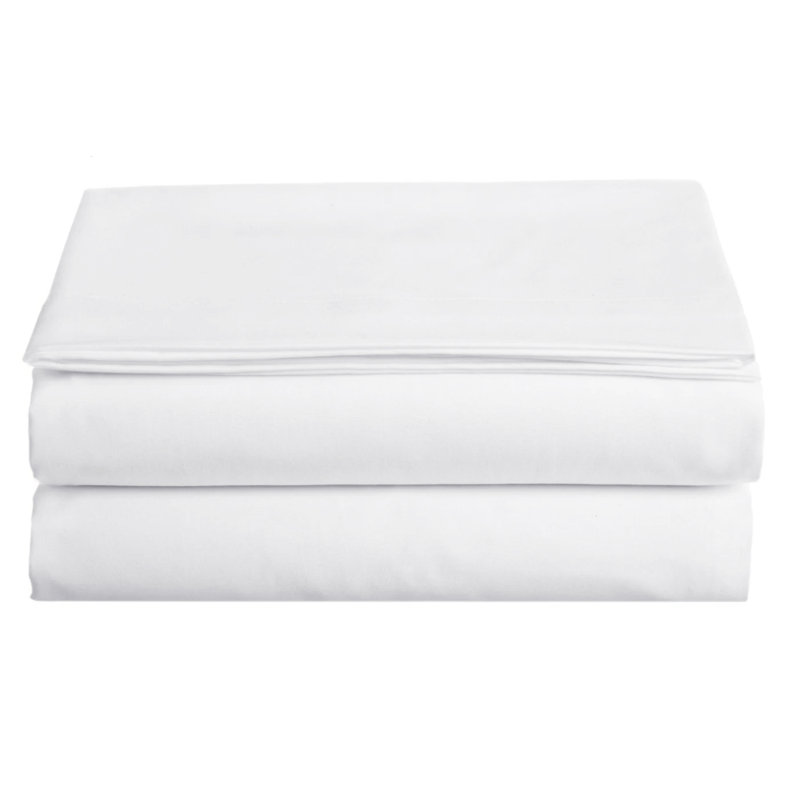 Ixzel Super Soft Egyptian Brushed Cotton Flat Sheet, Double (4'6)