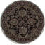 Hand-Knotted High-Quality Brown Round Area Rug