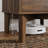  Mid-Century Modern Nightstand with Open Shelf and Charging Station-1481144129