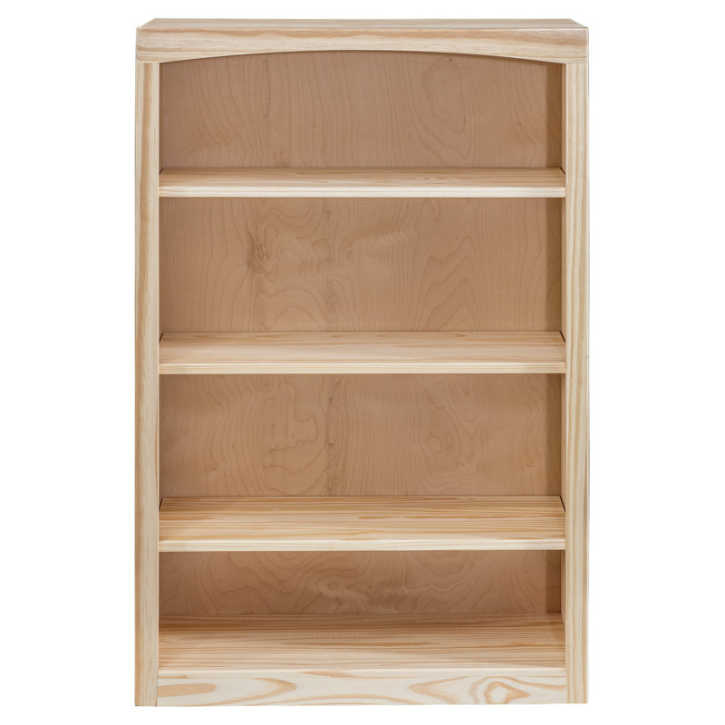 Ossy Solid Wood Classic Bookcase, (4 Shelves) 48" H x 30" W x 12" D, Unfinished