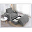 Luxueux canapé-lit en fausse fourrure de lapin avec rangement et porte-gobelet pour une détente et un confort ultimes