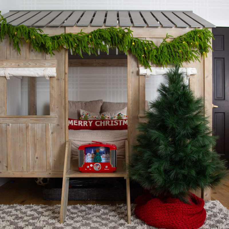 Arbre de Noël artificiel vert Pampas, H 4 po x l 28 po x P 14 po