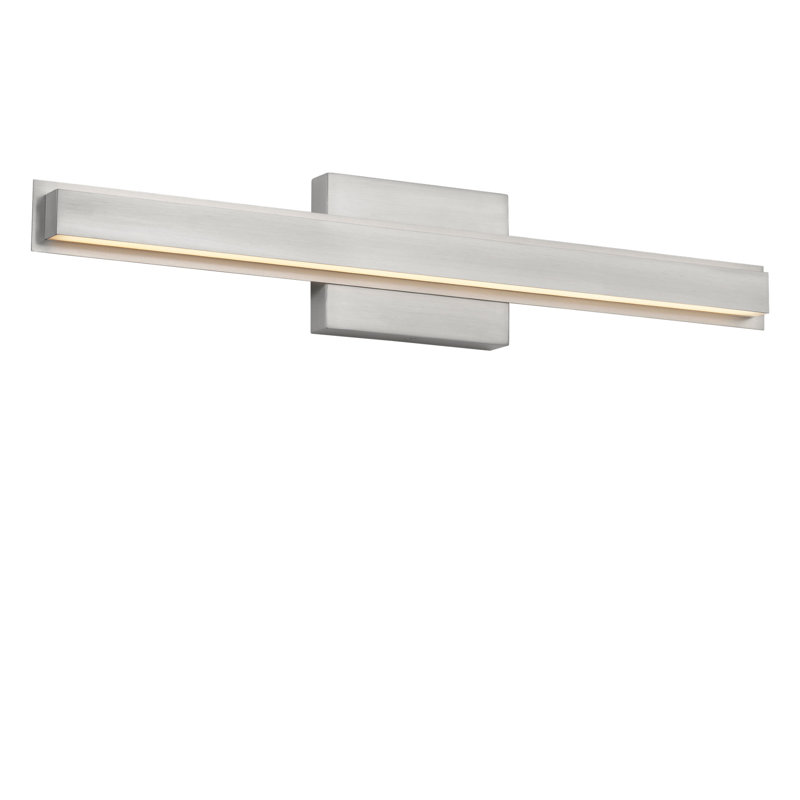 Meuble-lavabo 24 lumières Aro, Nickel brossé