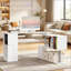 Bureau en L, bureau à domicile, bureau d'ordinateur en coin rotatif (bureau uniquement)
