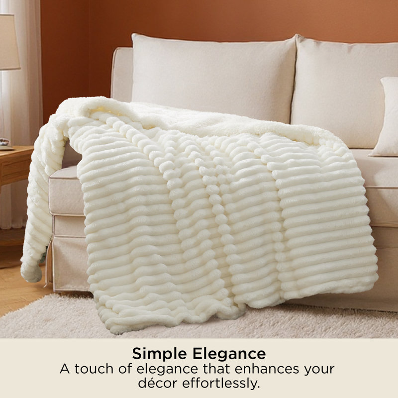 Bedsure Sherpa Throw Blanket For Couch - Super Soft Cozy Fleece Thick Warm Blanket For Winter, Plush Black Throw Gift For Women