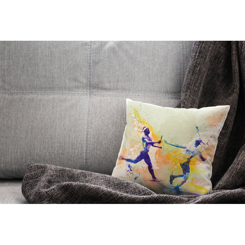 Staffellauf Square Cushion