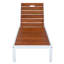 Chaise longue d'extérieur en acier et bois d'acacia, dossier réglable à 6 positions, conception pleine longueur de 78,7 po-133016560