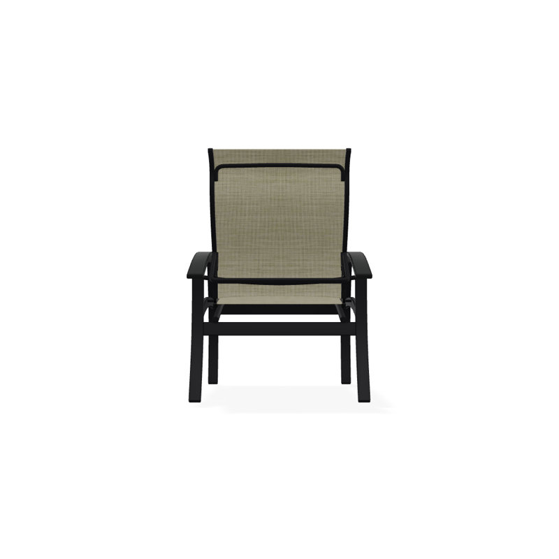 Chaise de patio Askar, Graphite classique, Bristol taupe Sunbrella®, Noir texturé