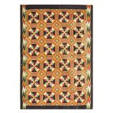 Antique Navajo Mexico Flat Weave Rug