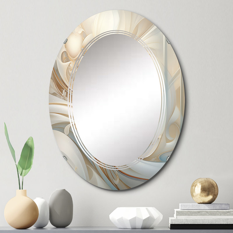 Pello - Miroir mural moderne ovale, 30 po x 20 po