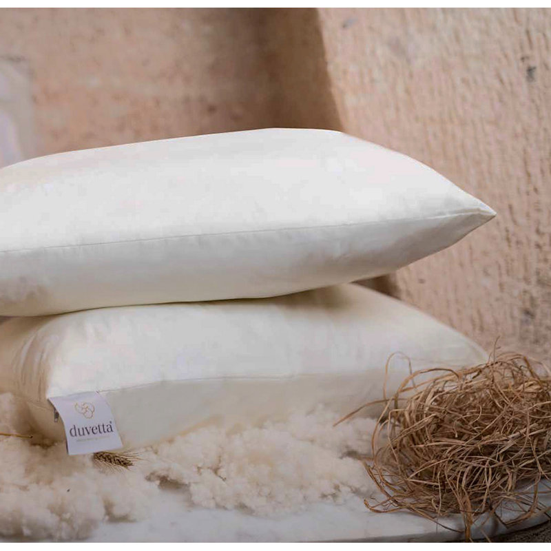 Wooly Pillow For Bedrooms, Wool Fill Comfortable Pillow