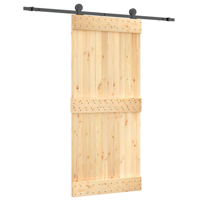 Porte coulissante avec quincaillerie Vidaxl, 35,4 po x 82,7 po