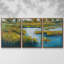 Marshland View IV, reproduction encadrée sur toile 3 pièces-300992362-300992365