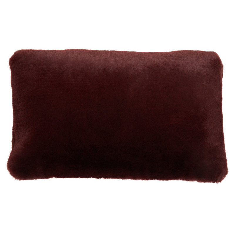 Adebare Rectangular Lumbar Cushion, Red Wine