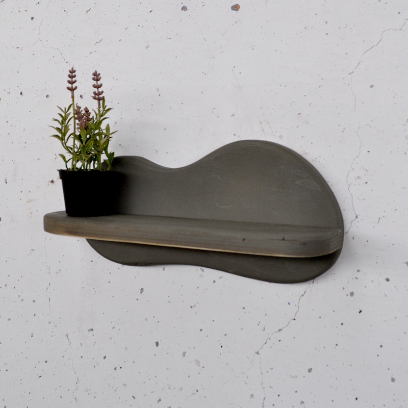 100% Plywood Colorful Wall Mounted Accent Shelf