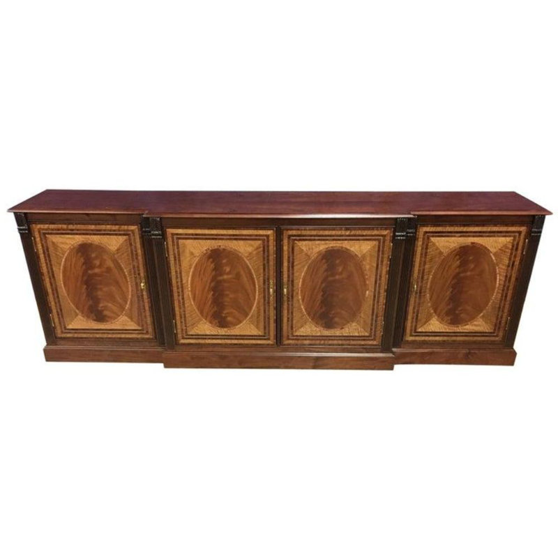 84" Wide Wood Sideboard, 36" H x 104.25" W x 17.25" D