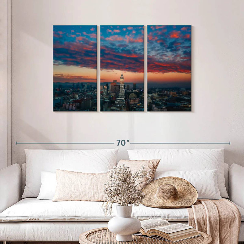 Skyline de Sireci, Mexique, H 28 po x l 45 po
