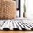 Striped Kilim Flat Weave Cotton Geometric Rug-1118026763