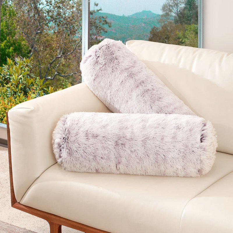 Solid Color Bolster Cushion, Purple