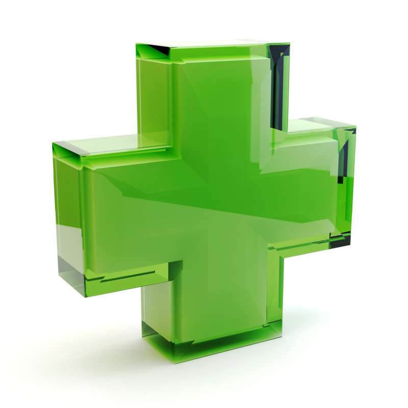 Pharmacy Symbol - Wrapped Canvas Print, 51cm H x 51cm W x 3.8cm D