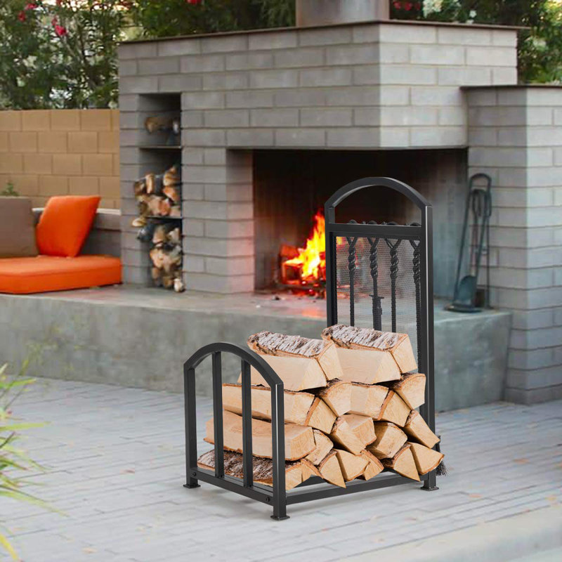43.5cm W Metal Log Rack