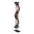 Belltown Bamboo Wood Wavy Brown Floor Lamp with Cream Lamp Shades