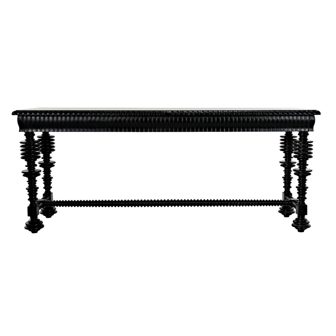 Portuguese 72.5'' Console Table Noir