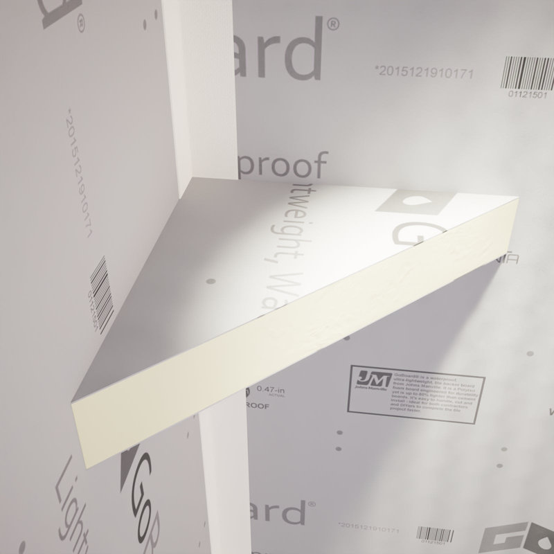 The Original Corner Shower Shelf® with GoBoard 10x10