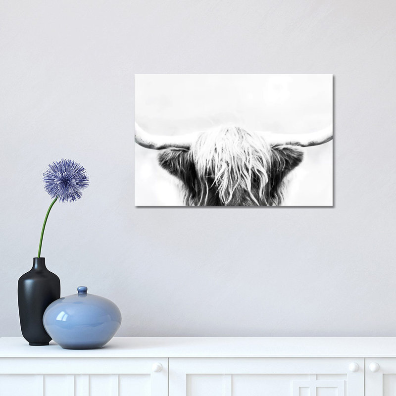 Longhorn 1 Piece Wall Art on Canvas, 30.48cm H x 45.72cm W x 1.91cm D, Wrapped Canvas