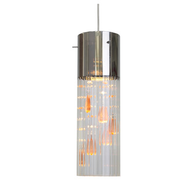Luminaire suspendu cylindrique 1 lumières Stina