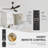 52" 3-Blade Smart LED Ceiling Fan with Dimmable Light and Remote Control-1186187574-1175352003