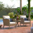 Ensemble de 2 fauteuils club d'extérieur et table d'appoint Ehbrd® Ehudd