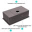 Évier de cuisine encastrable 32 po - 32 po x 19 po x 10 po - Évier de cuisine noir encastrable noir de calibre 16 - Évier de cuisine à cuve simple de profondeur 10 pouces