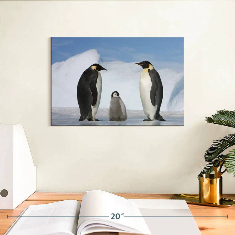 Famille de pingouins Brampt, H 8 po x l 12 po