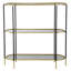 Console en métal à miroir à 3 niveaux 48,5 x 16,5 x 50 po