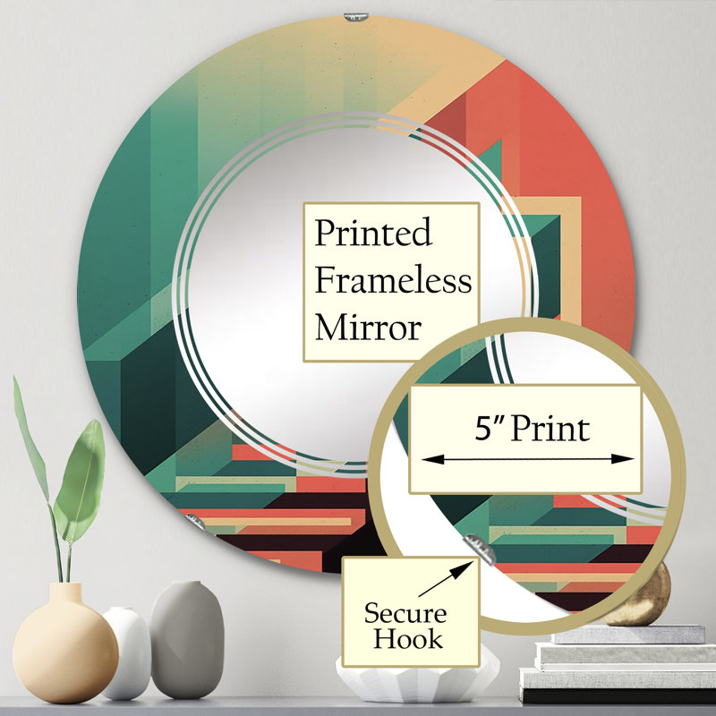 Daceyville - Miroir mural rond moderne, 24 po x 24 po