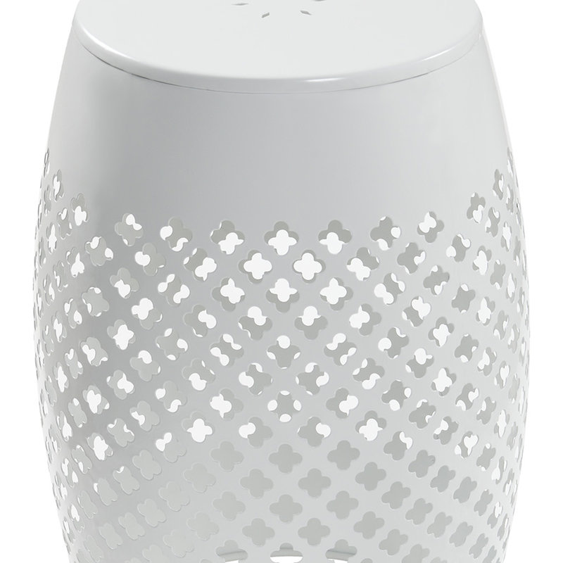 Table d'appoint ronde en dentelle, White, White, White