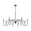 Lustre 8 lumières noir mat Parham-123223135