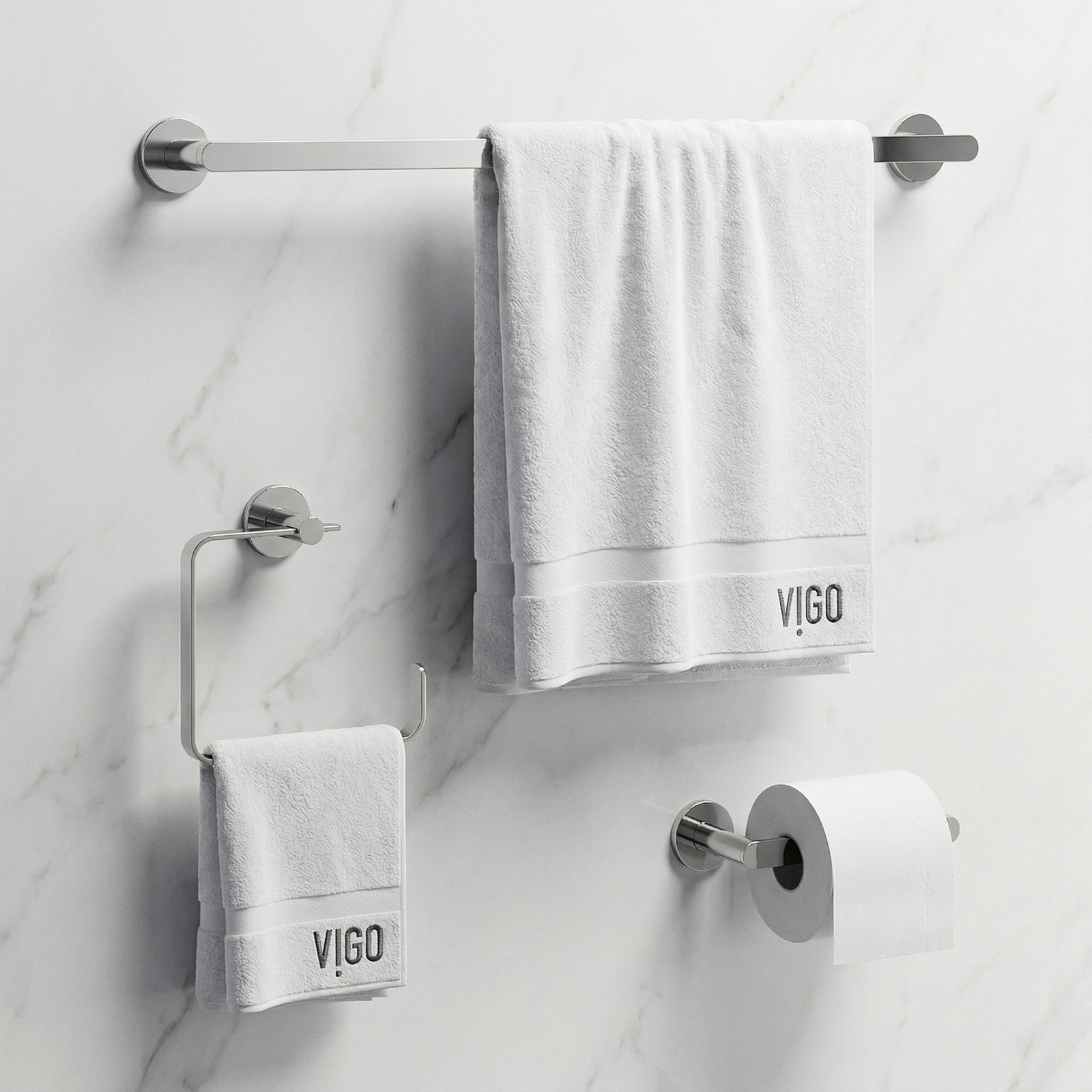 Arden 3-Piece Bathroom Hardware Set, Chrome