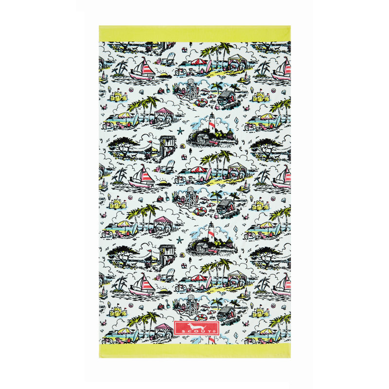  Très grande serviette de plage fantaisie, Multi