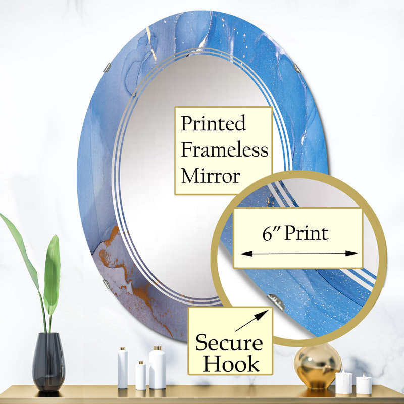 Miroir de salle de bain ovale mural, 36 po x 24 po