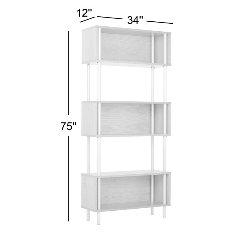 Chicago Bookcase, Steel/Maple