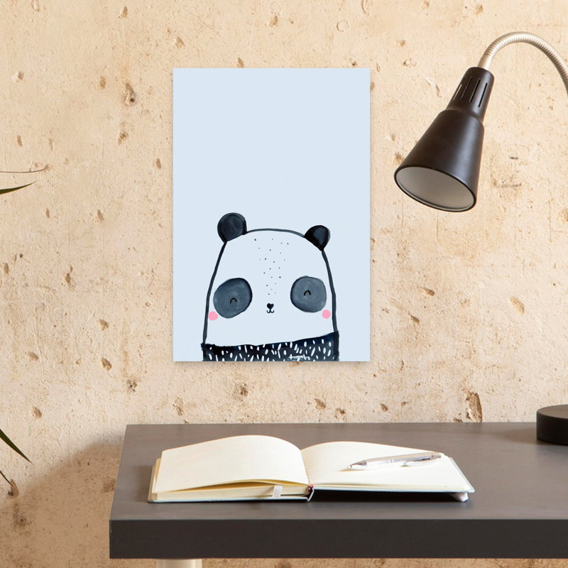 Panda Inky - art bohème simple et moderne, H 18 po x l 12 po