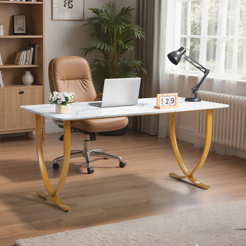 Metal Base Computer Desk